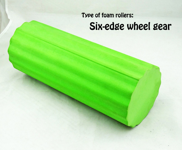Six-edge wheel gear EVA 30cm pilates foam roller/balance yoga roller for body building/Yoga accessory for lose weight foam rolle